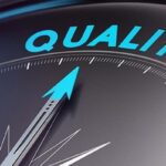A compass, pointing to the word QUALITY